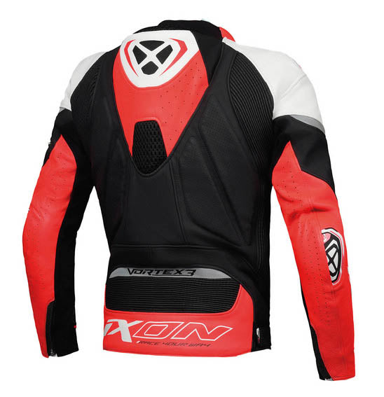 Ixon Vortex 3 Leather Sports Jacket - Black/White/Red