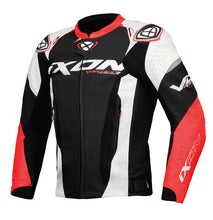 Load image into Gallery viewer, Ixon Vortex 3 Leather Sports Jacket - Black/White/Red