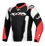 Ixon Vortex 3 Leather Sports Jacket - Black/White/Red