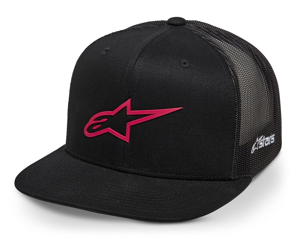 Alpinestars 3D Ageless Trucker Snapback Hat - Black/Red