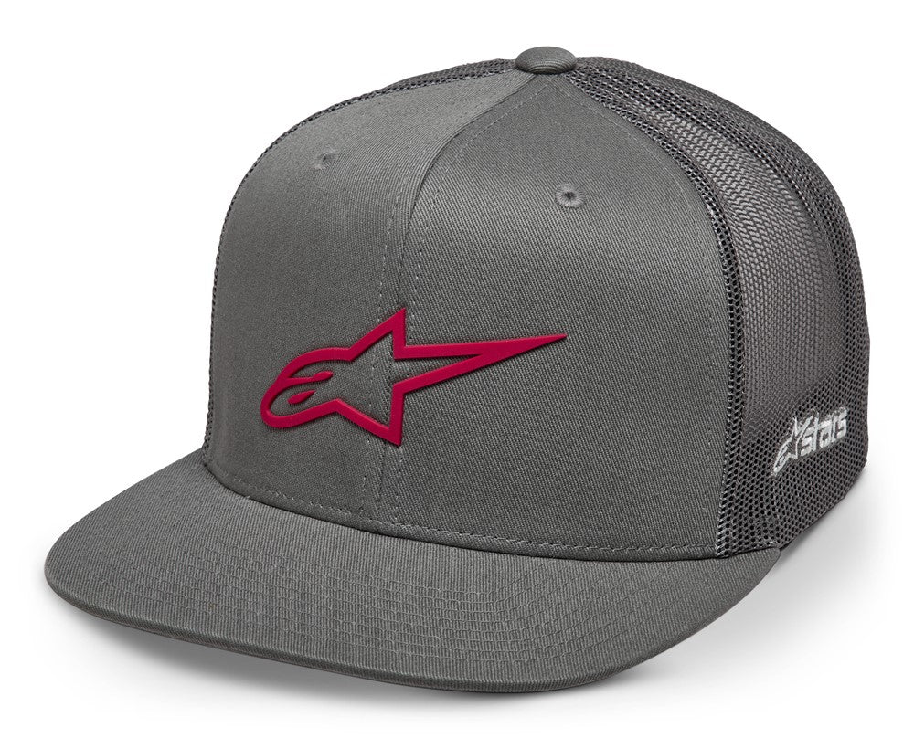 Alpinestars 3D Ageless Trucker Snapback Hat - Gray/Red