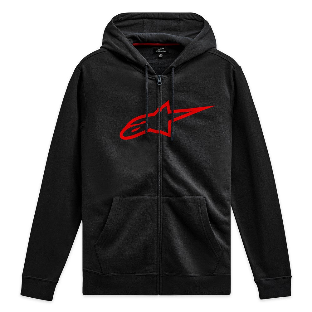 Alpinestars Mens Ageless Zip V3 Hoodie - Black Red