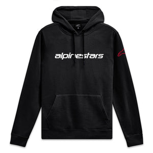 Alpinestars Mens Linear Wordmark V3 Hoodie - Black White Red