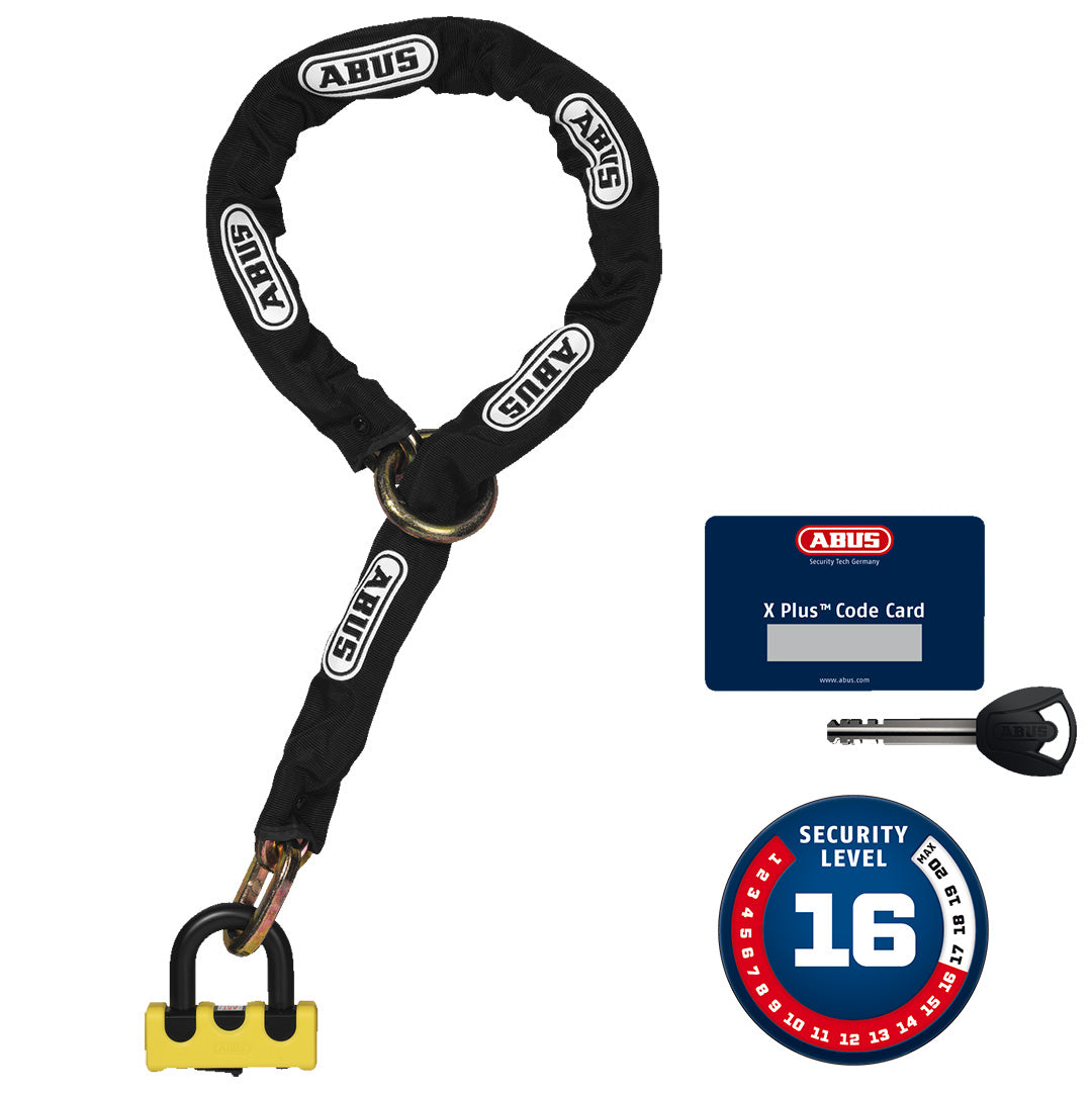 Abus Granit Power XS 67/105 Lock + 12mm x 120cm Black Chain Loop