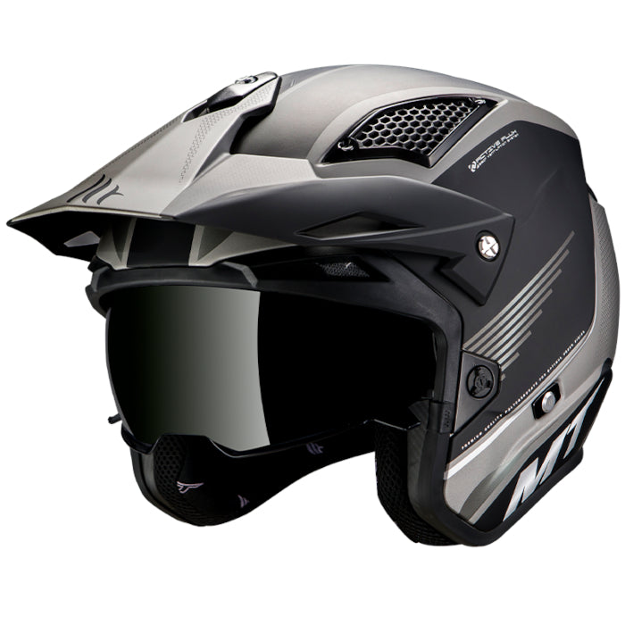 MT District SV Post Matt Black Grey