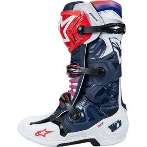 Alpinestars Tech-10 Supervented Adult MX Boots - Nigh Navy / White / Rain Blue