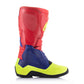 Alpinestars Tech-3 Adult MX Boots - Bright Red / Dark Blue / Fluro Yellow