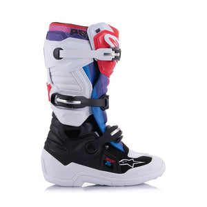 Alpinestars Tech-7S Youth MX Boots - White / Black / Rainbow