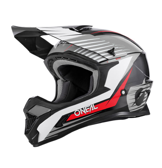 Oneal 1SRS Adult MX Helmet - Stream Black/Red
