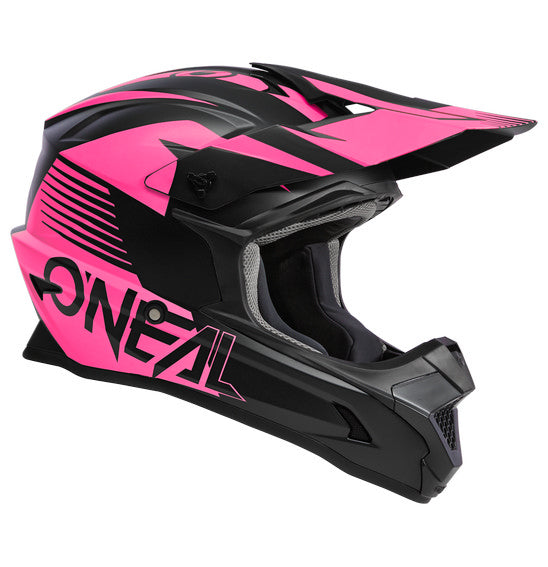 Oneal Youth 1 Series MX Helmet - Stream V23 Black/Pink