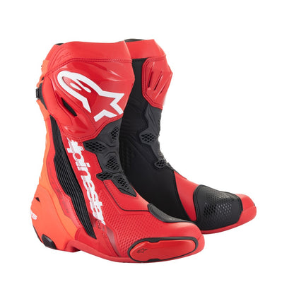 Alpinestars Supertech R Boots - Bright Red / Red Fluoro