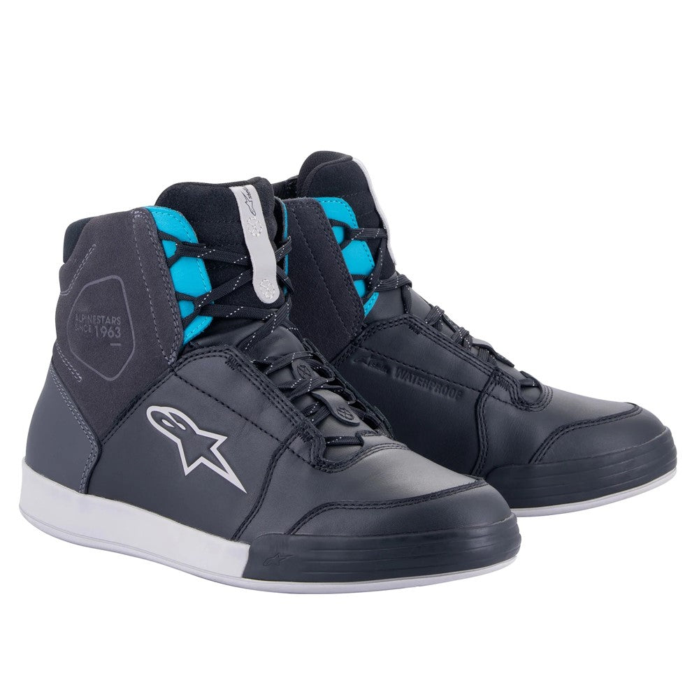 Alpinestars Womens Chrome Drystar Shoes - Black/Asphalt/Turquoise