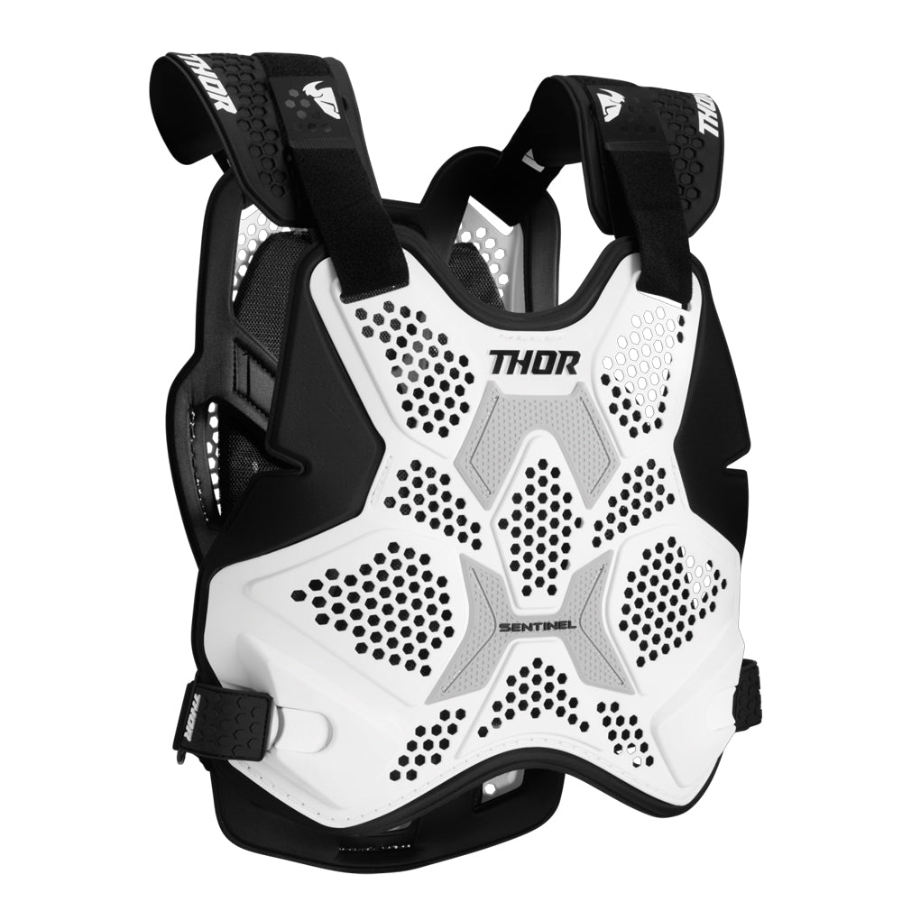 Thor Sentinel Pro Adult Chest Protector - White