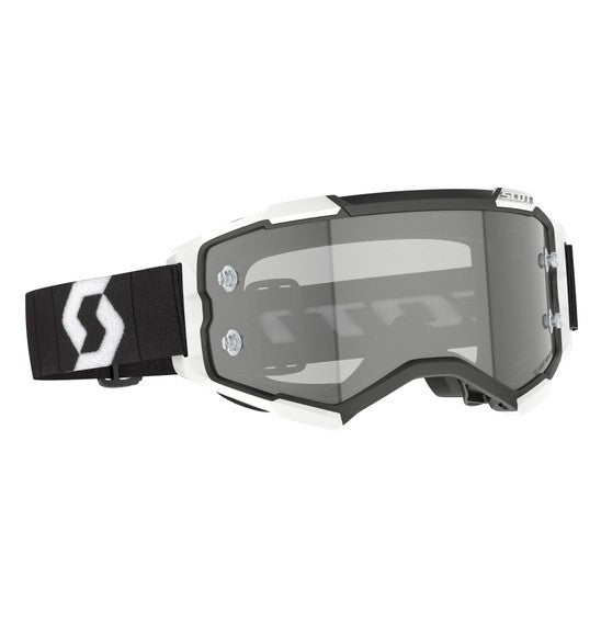 Scott Fury LS Goggle - Black / White with Light Sensitive Grey Works Lens