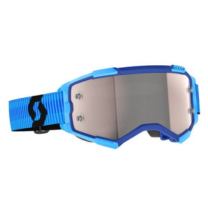 Scott Fury Goggle - Blue / Black with Silver Chrome Works Lens