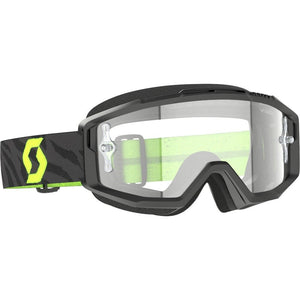 Scott Split OTG Goggle - Zebra Black / Neon Yellow with Clear Works Lens