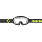 Scott Split OTG Goggle - Zebra Black / Neon Yellow with Clear Works Lens
