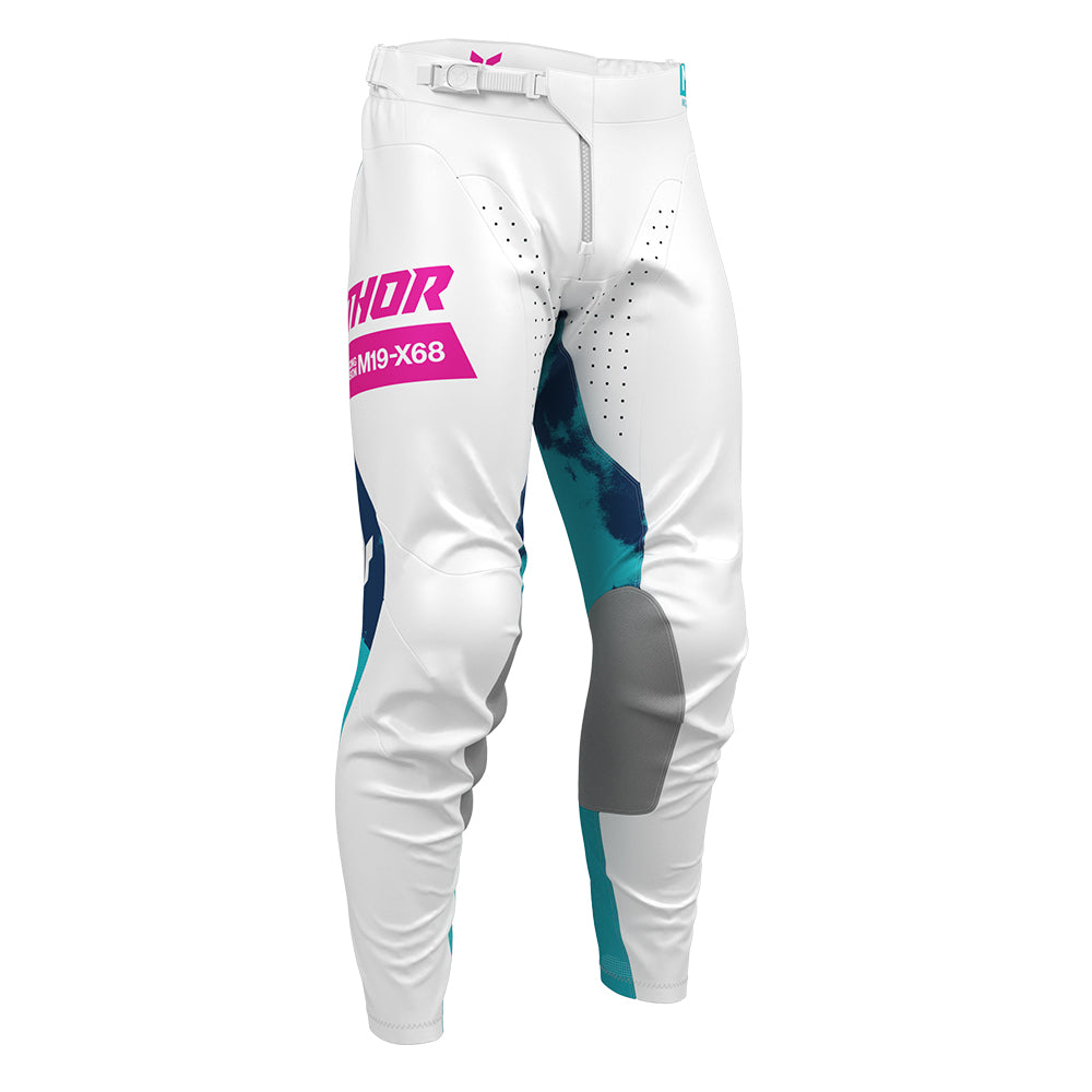 Thor Launchmode Adult MX Pants - Bleach White Aqua