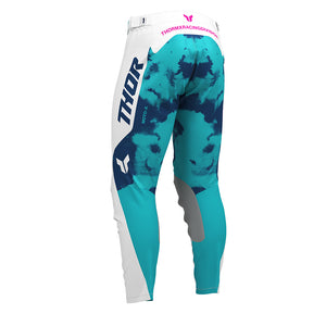 Thor Launchmode Adult MX Pants - Bleach White Aqua
