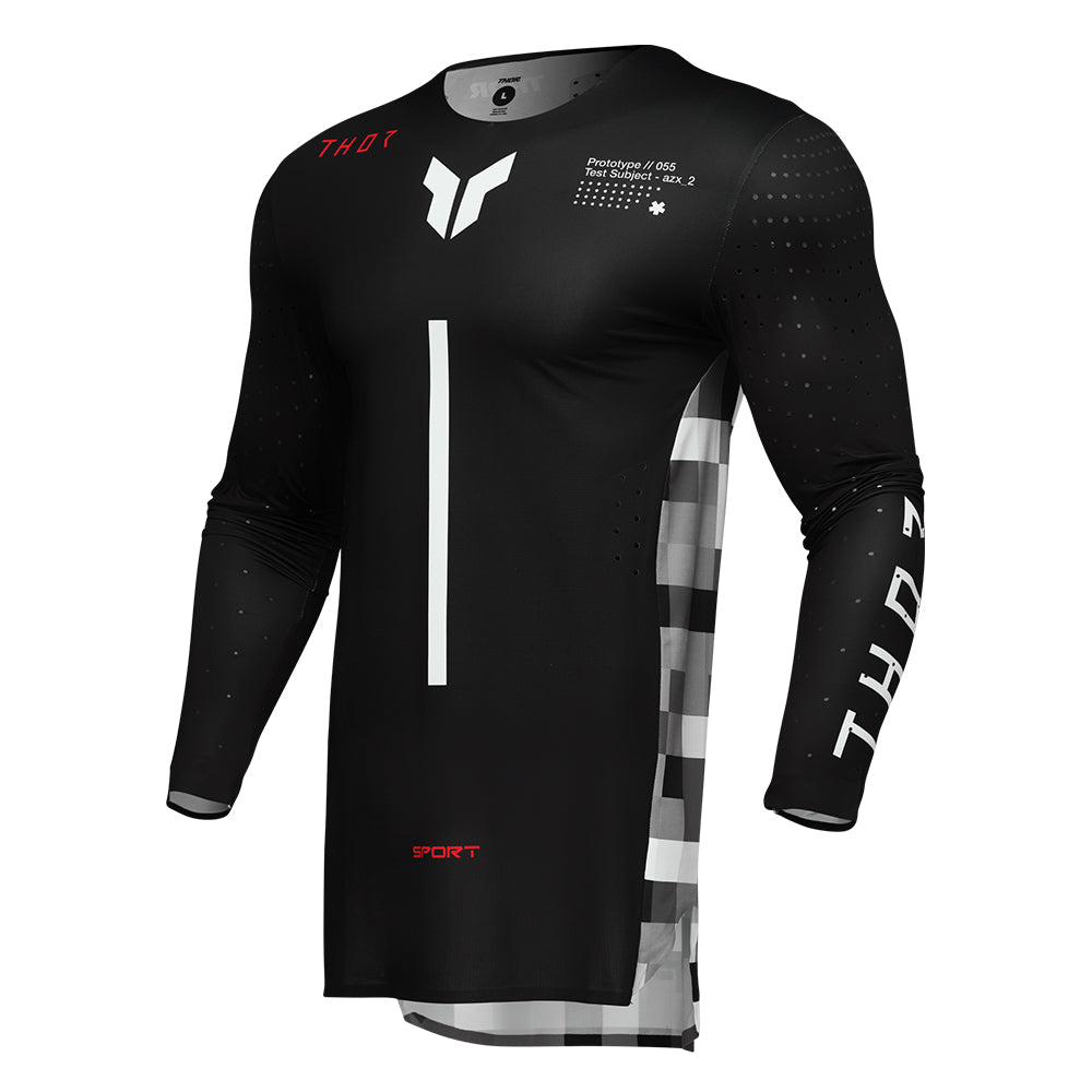Thor Sportmode Adult MX Jersey - Riot Black / Red