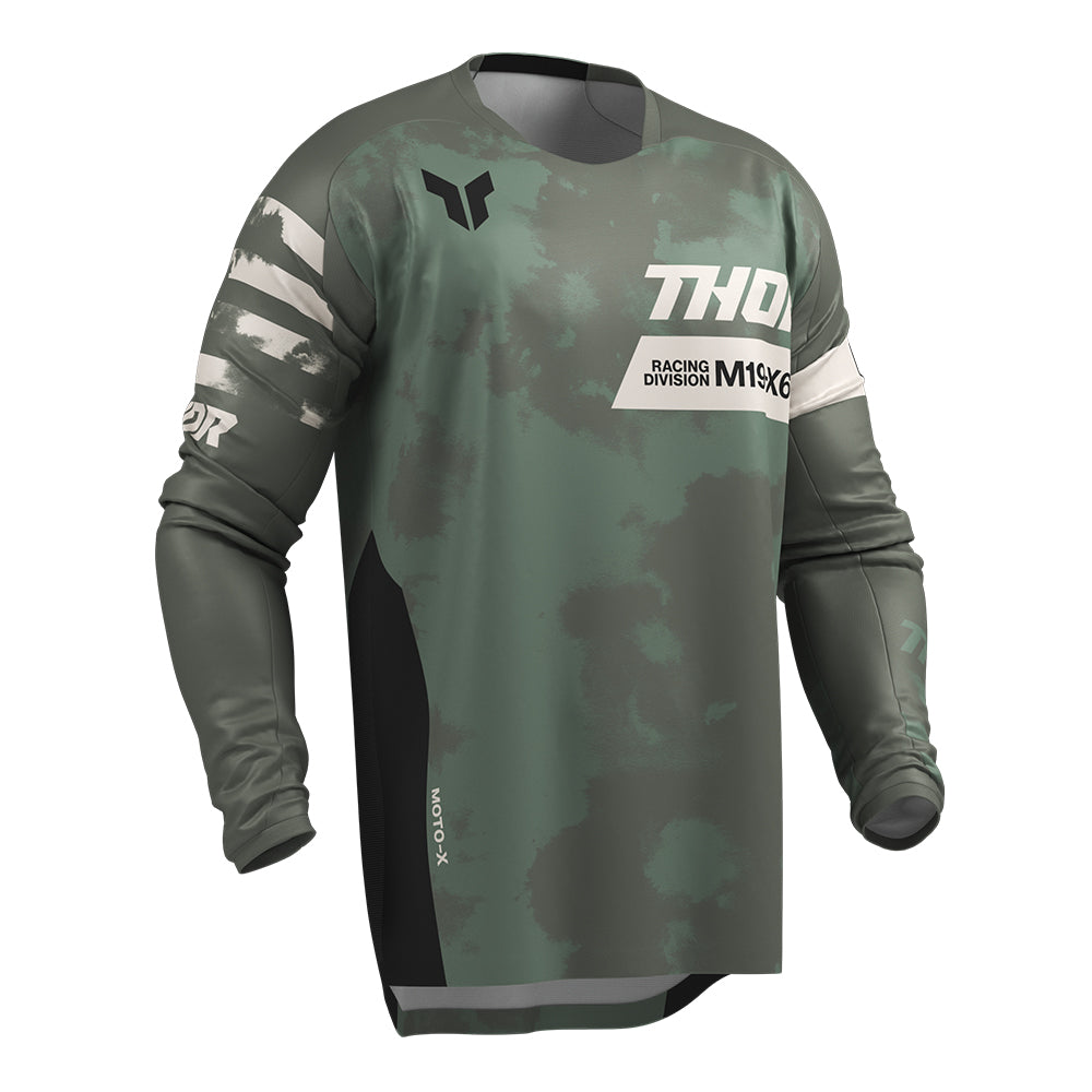 Thor Launchmode Adult MX Jersey - Bleach Black Camo