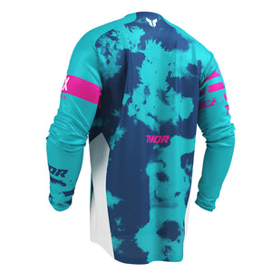 Thor Launchmode Adult MX Jersey - Bleach White Aqua