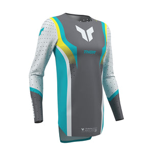 Thor Sportmode Womens MX Jersey - Velocity Grey Aqua