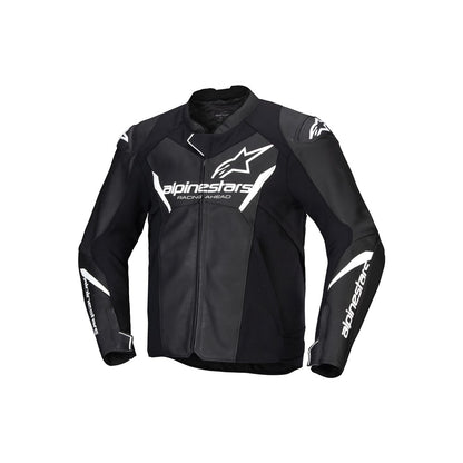 Alpinestars Faster V3 Leather Jacket - Black / White