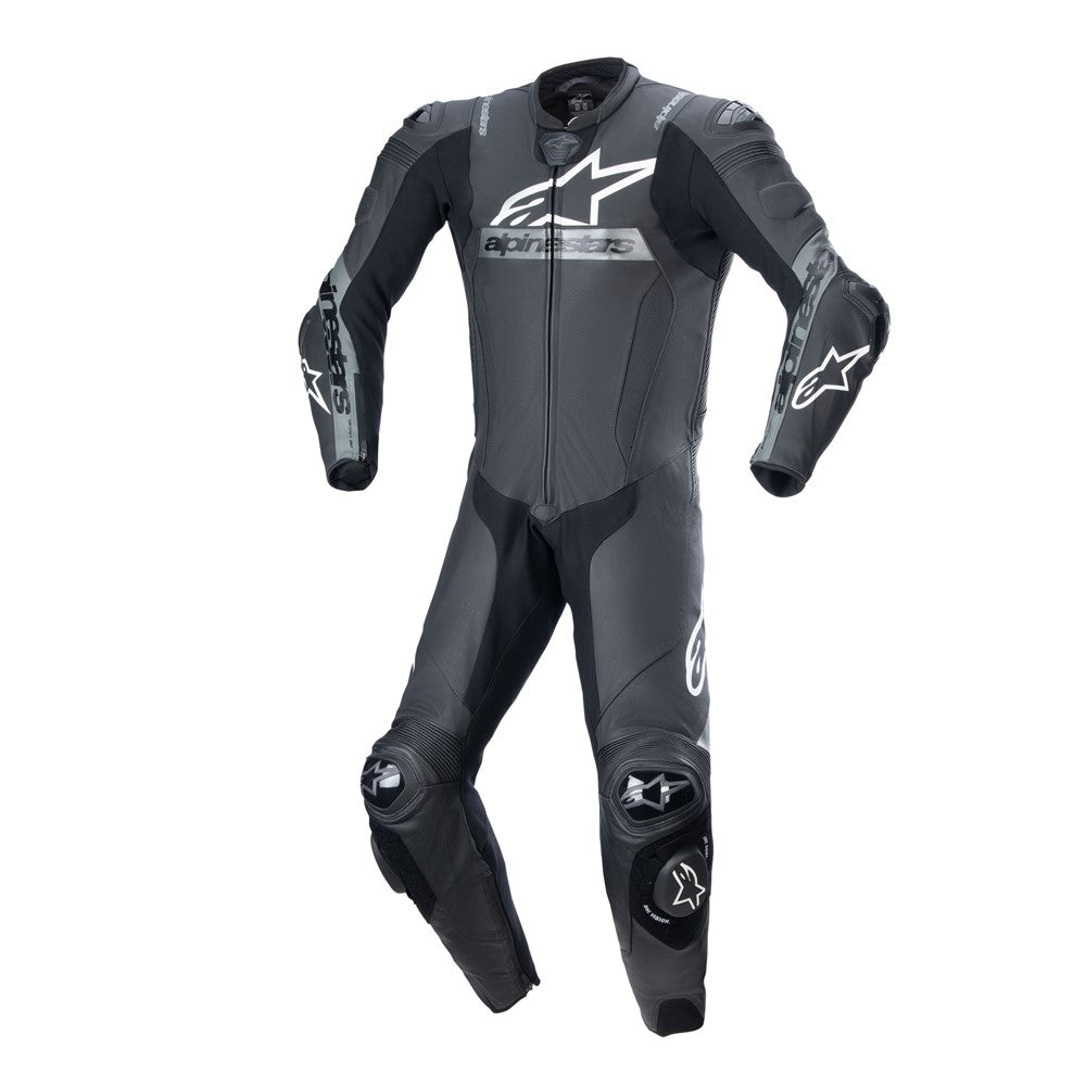 Alpinestars Missile V2 Ward Leather Race Suit - Black / Metal / Gray