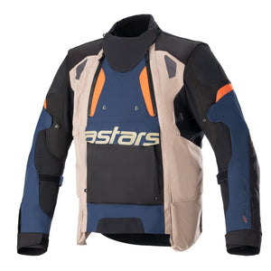 Alpinestars Halo Drystar Jacket - Dark Blue / Dark Khaki / Orange Fluoro