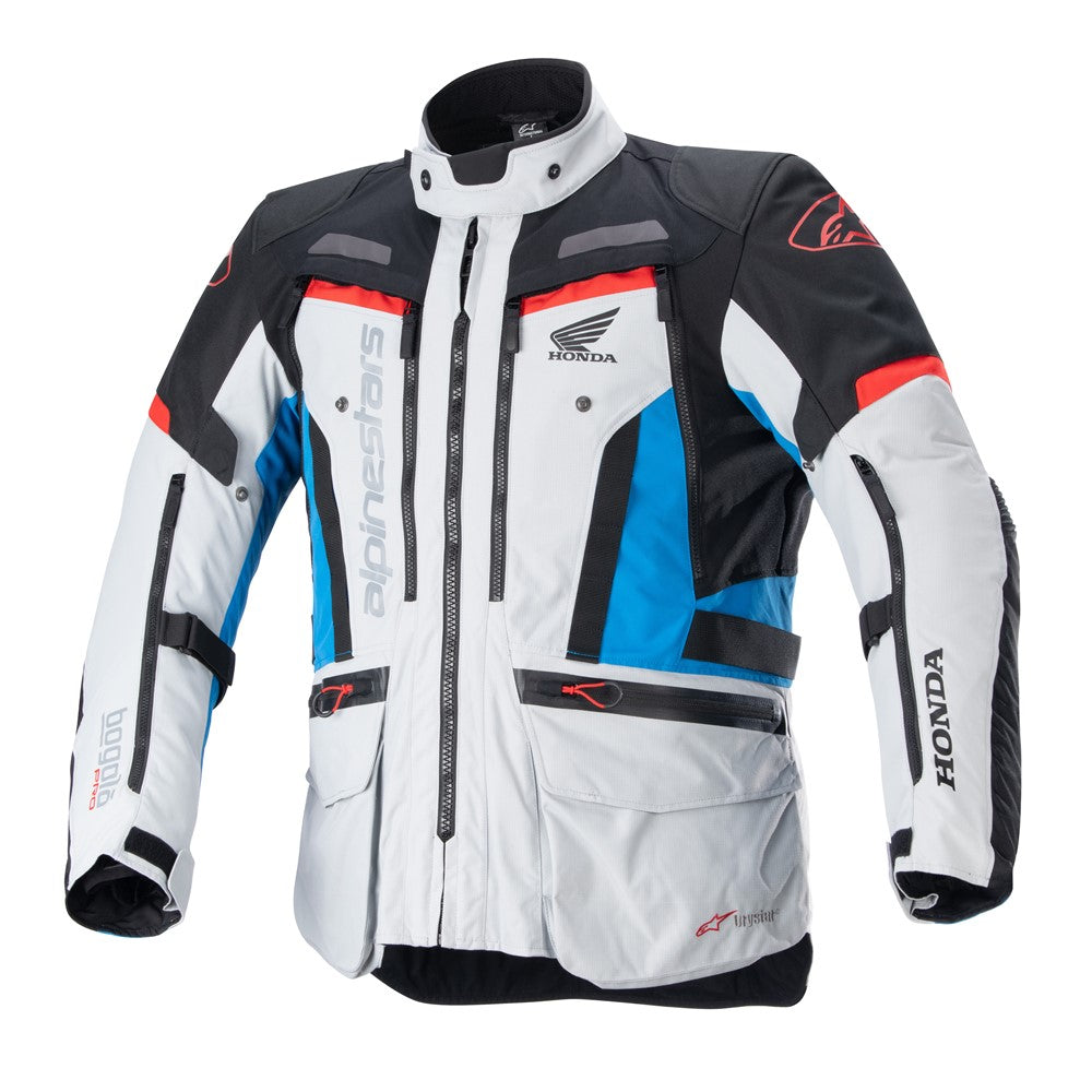 Alpinestars Honda Bogota Pro Drystar Jacket - Ice Gray / Blue / Bright Red