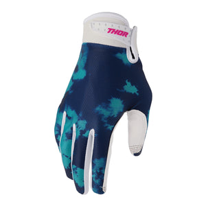 Thor Launchmode Adult MX Gloves - Bleach White Aqua