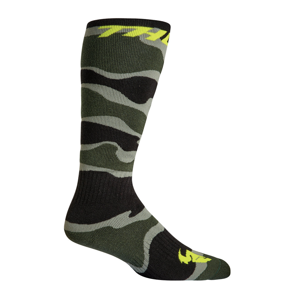 Thor Youth MX Socks - Camo Green Acid