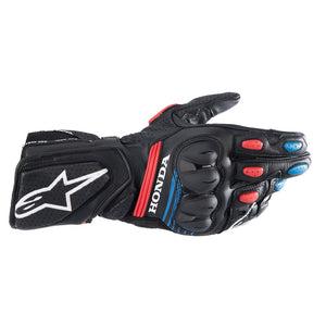 Alpinestars Honda SP-8 V3 Gloves - Black / Bright Red / Blue