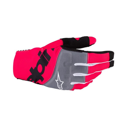 Alpinestars Techstar Adult MX Gloves - Black / Pink Fluoro