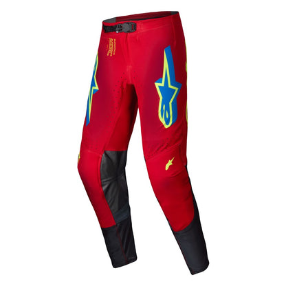 Alpinestars Supertech Adult MX Pants - Maker Bright Red / Yellow Fluoro