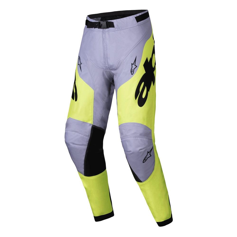 Alpinestars Racer Adult MX Pants - Veil Gray / Yellow Fluoro