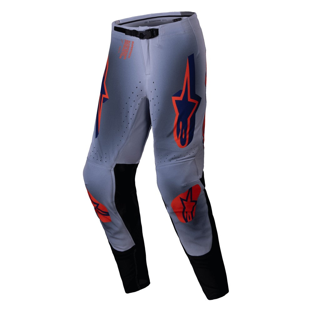 Alpinestars Supertech Adult MX Pants - Lipan Gray / Orange Fluoro