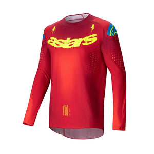 Alpinestars Supertech Adult MX Jersey - Maker Bright Red / Yellow