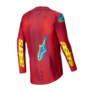 Alpinestars Supertech Adult MX Jersey - Maker Bright Red / Yellow