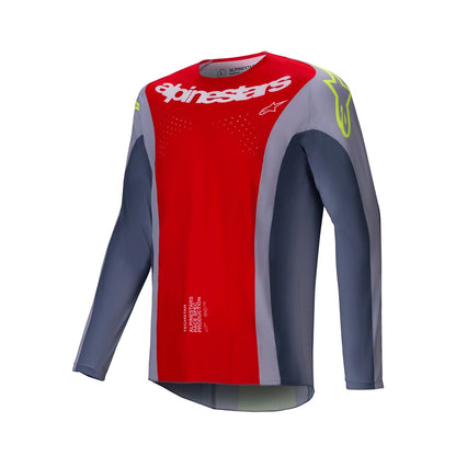 Alpinestars Techstar Adult MX Jersey - Melt Bright Red / Grey