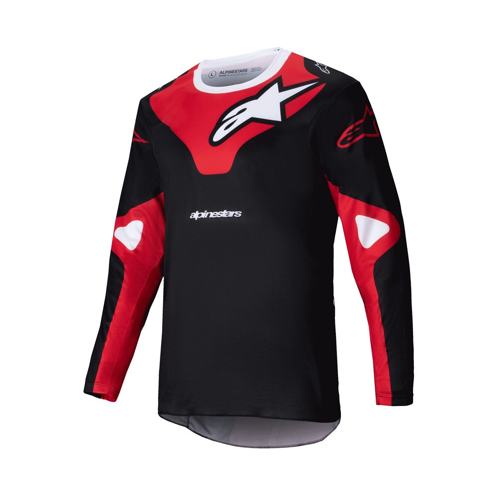 Alpinestars Racer Adult MX Jersey - Veil Black / Bright Red