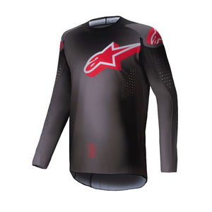 Alpinestars Supertech Adult MX Jersey - Lipan Smoke / Bright Red