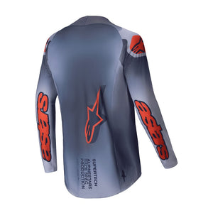 Alpinestars Supertech Adult MX Jersey - Lipan Gray / Orange Fluoro