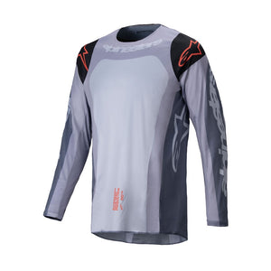 Alpinestars Racer Adult MX Jersey - Ocuri Gray / Black / Orange Fluoro