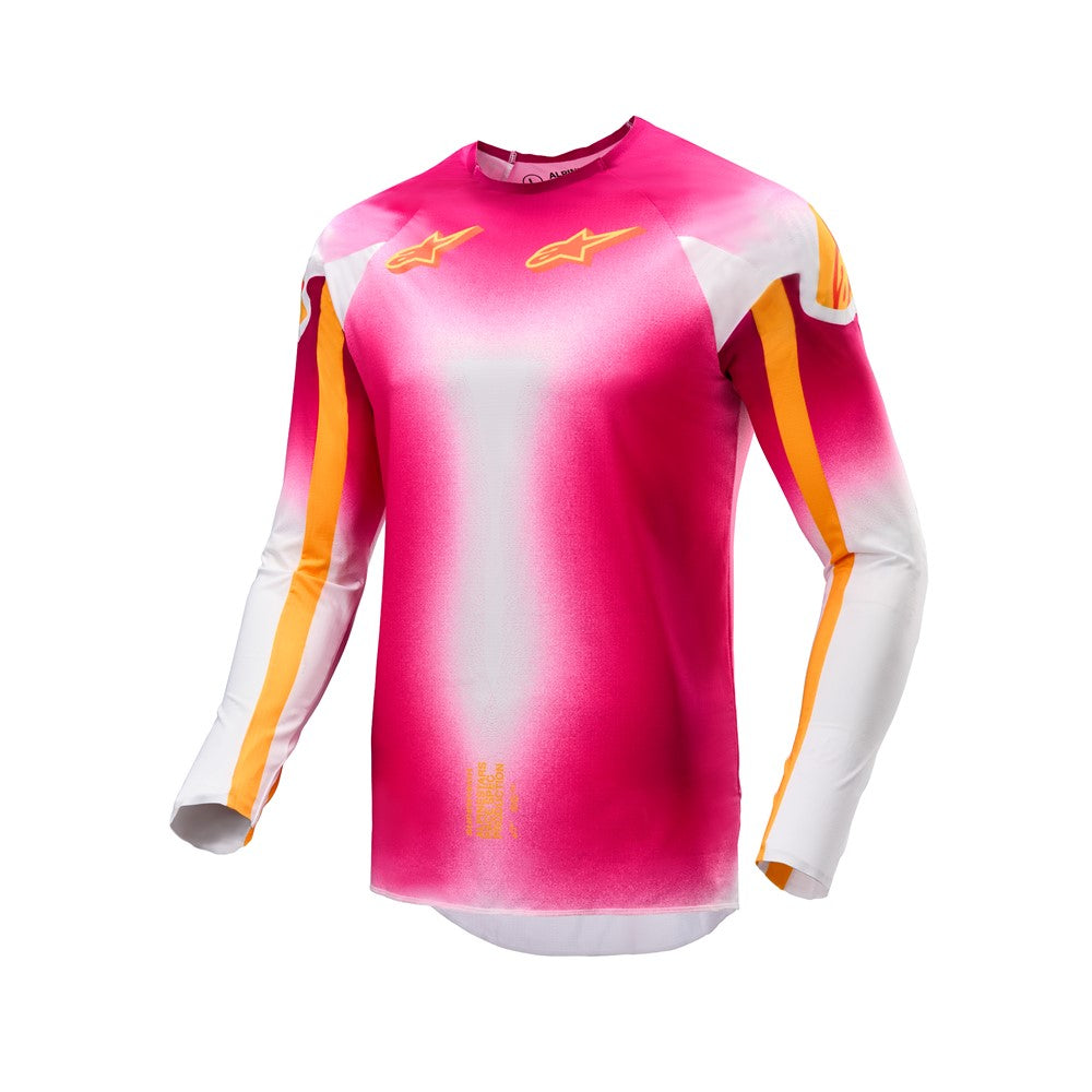 Alpinestars Supertech Adult MX Jersey - Mig Limited Edition Pink Fluoro / White