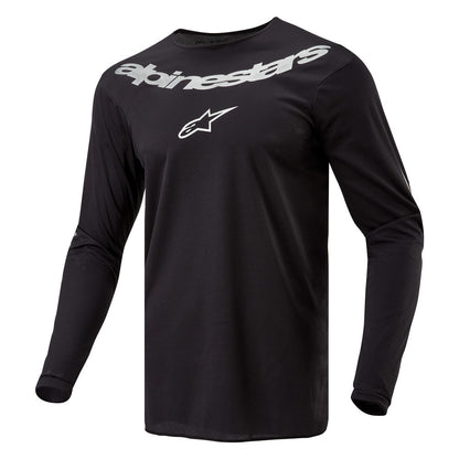 Alpinestars Fluid Graphite Adult MX Jersey - Black / Silver