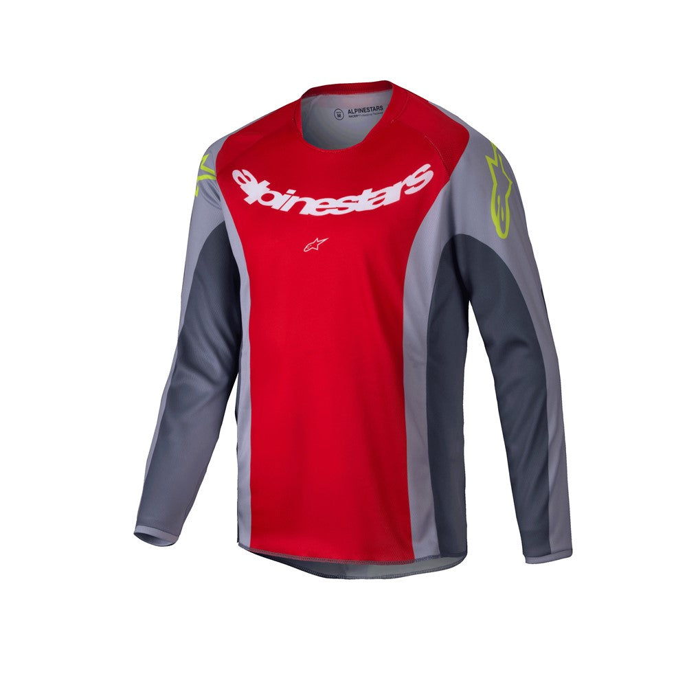 Alpinestars Racer Youth MX Jersey - Melt Bright Red / Gray