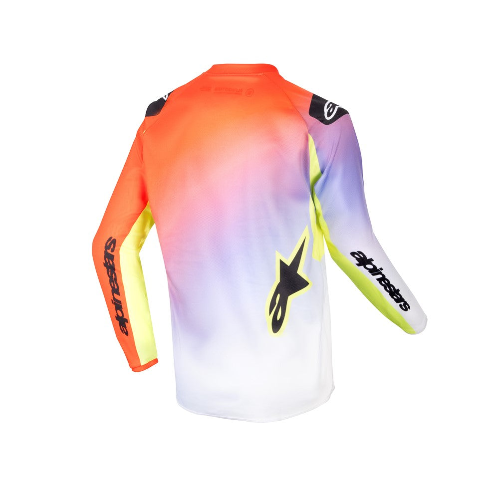 Alpinestars Youth Racer MX Jersey - Lucent White/Red/Yellow