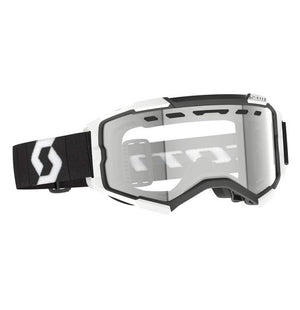 Scott Fury Enduro Goggle - Black / White with Clear S0 ACS Double Lens